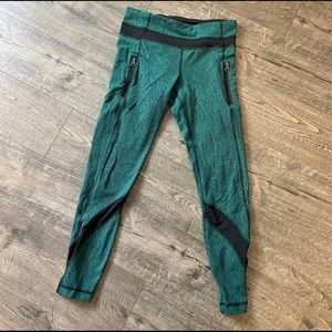 Green mesh lululemon leggings